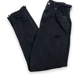 American Eagle Outfitters Black Distressed Jeans